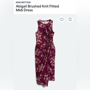 Nine Britton Floral Midi Dress - Purple